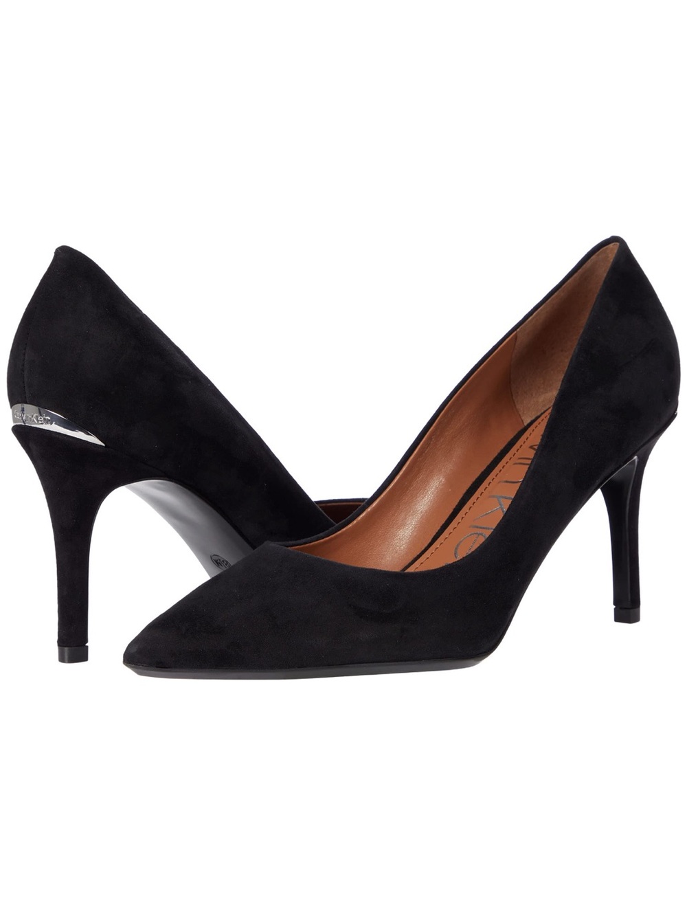 Calvin Klein Gayle pump Black Suede Pointed Toe Stiletto